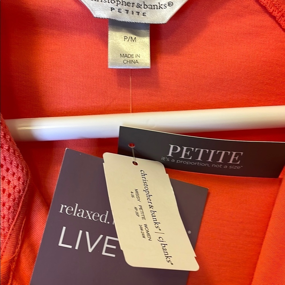 Christopher & Banks Orange Long Sleeve Tee - Picture 2 of 6